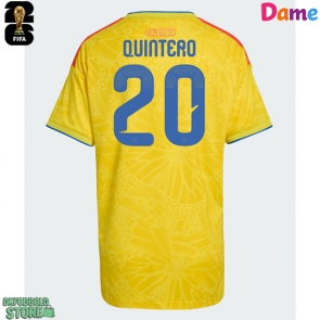 Colombia Juan Fernando Quintero #20 Replika Hjemmebanetrøje Dame VM 2026 Kortærmet